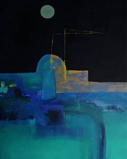« Essaouira » acrylique et collage sur toile  30x40 pouces 1750$
