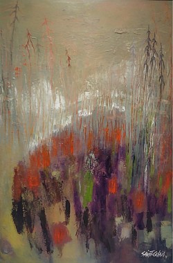 « Dans les bois… »  huile sur toile 24x36 pouces     1500$