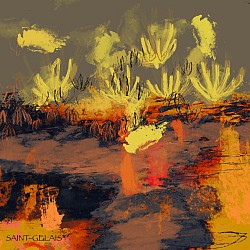 Jardin aux fleurs jaunes