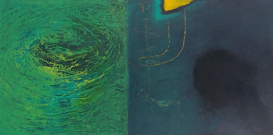 Abstrait huile sur toile galerie 15x30 pouces