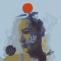 Fille à la balle rouge