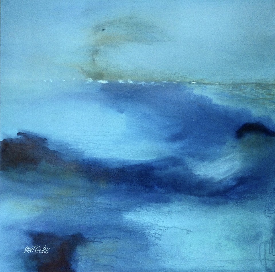 « Océan » acrylique sur toile 40x40 pouces