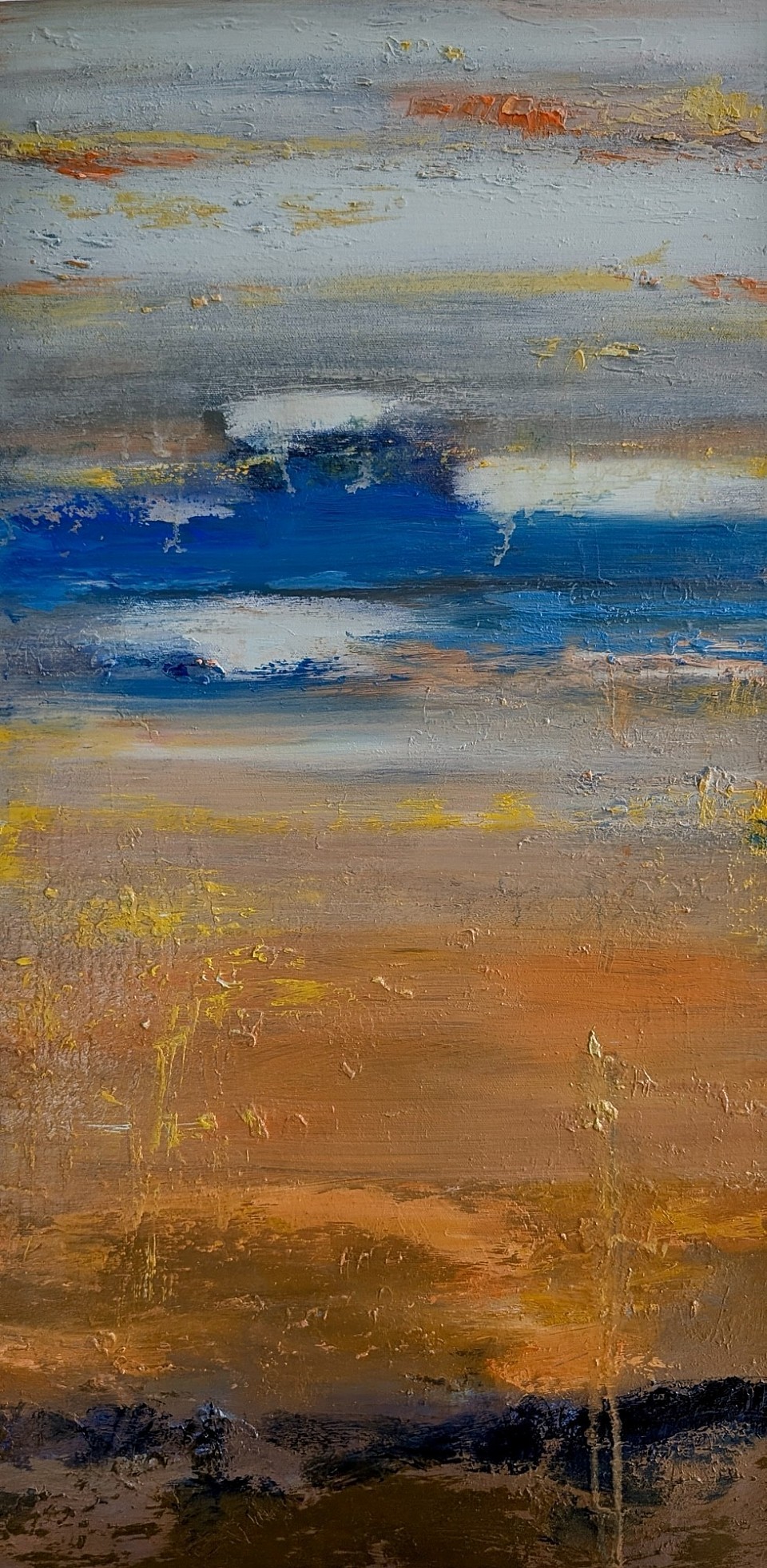 De ma série des battures huile sur toile 15x30 pouces